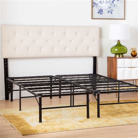 sturdy metal bed frame with headboard brackets|attachable headboard to metal frame.